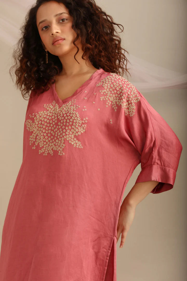 V Neck Kaftan Co-ord Set