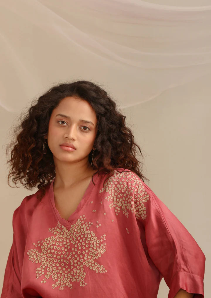 V Neck Kaftan Co-ord Set