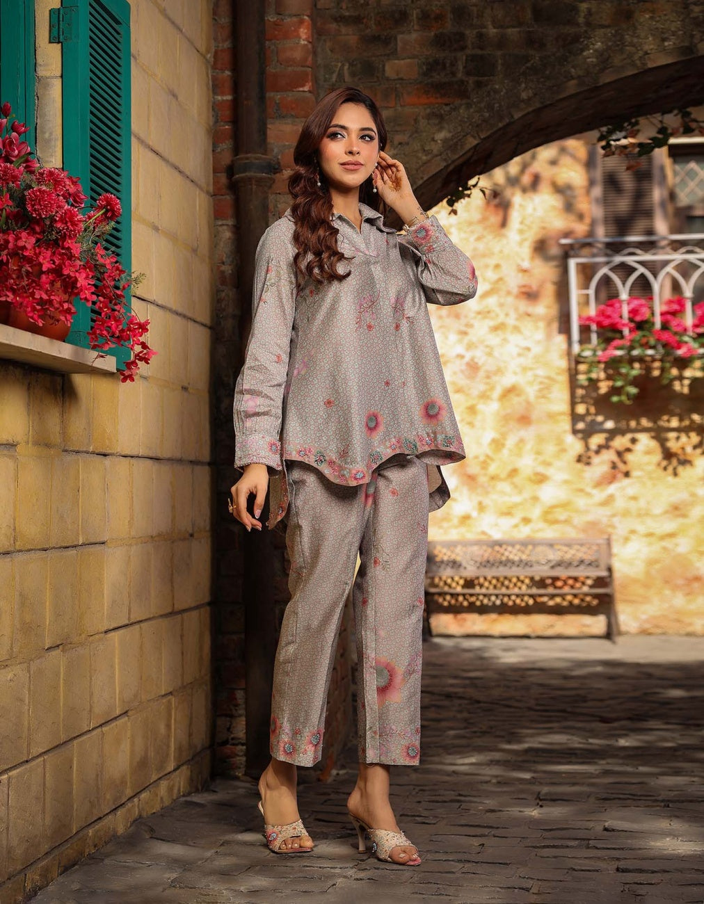 Dusty Pink Mughal Co-Ord Set