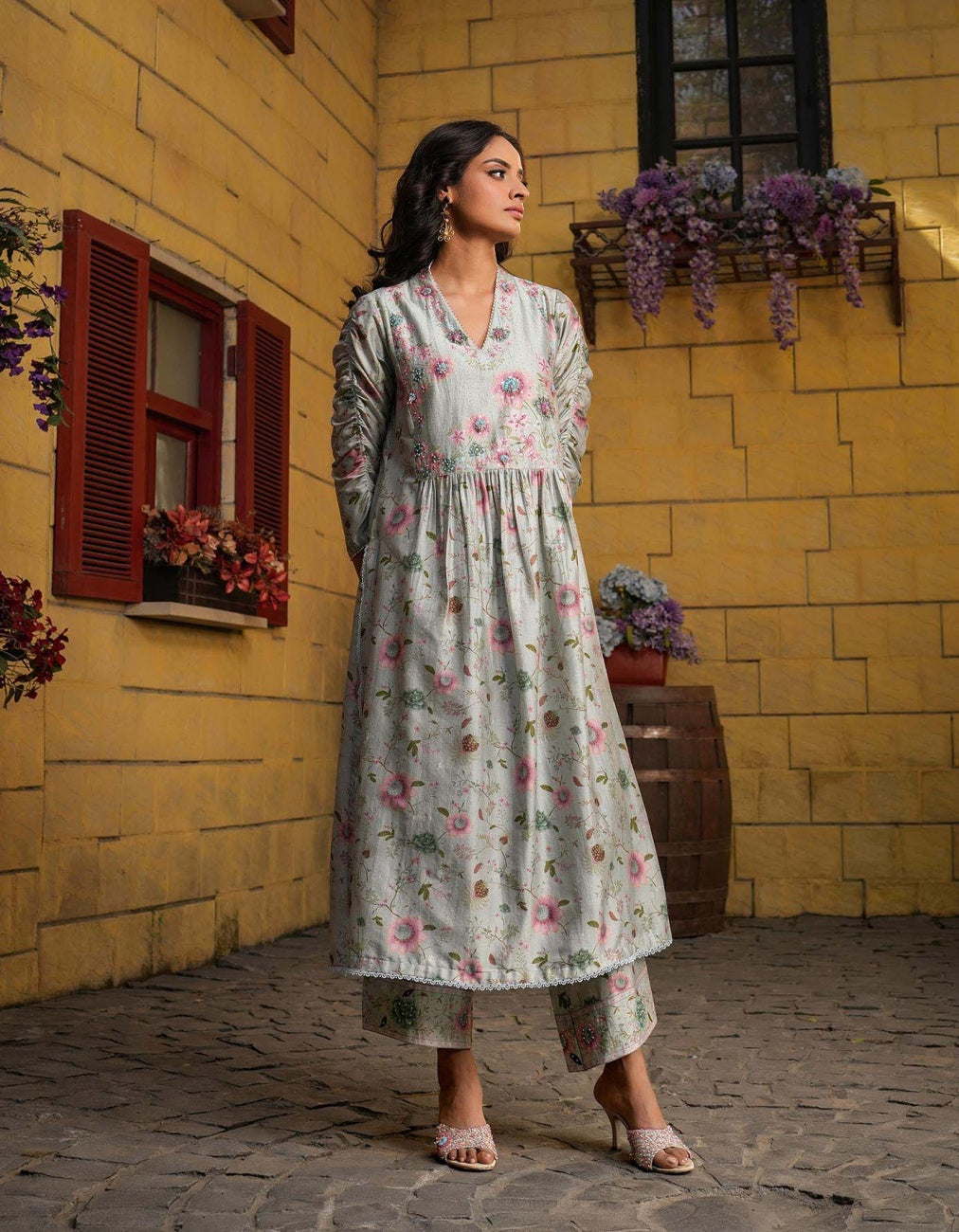 Blue Mughal Kurta Set