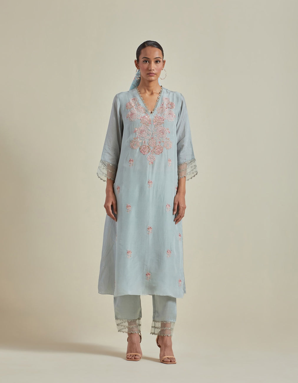 Powder Blue Kurta Set