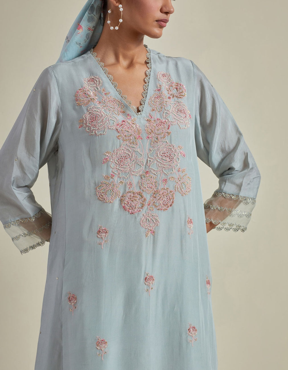 Powder Blue Kurta Set