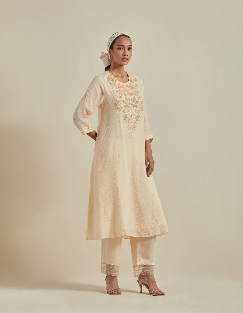 Ecru Kurta Set