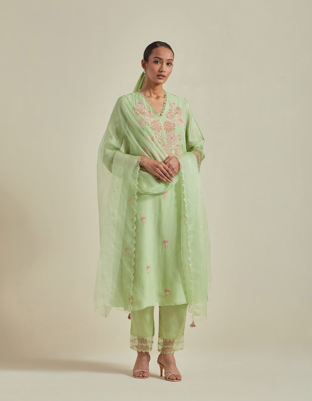 Mist Dupatta In Organza