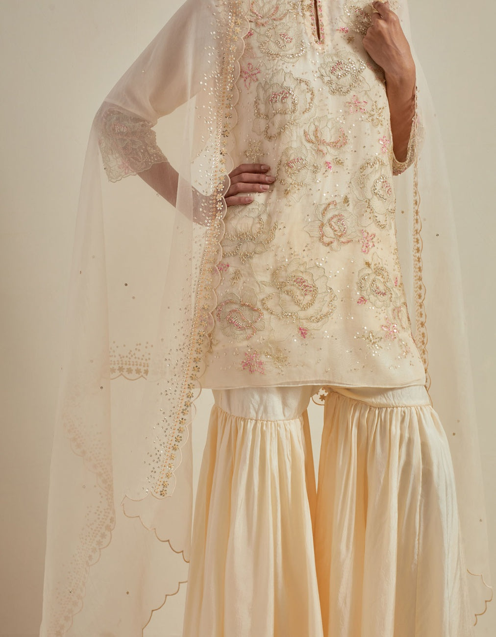 Ecru Dupatta