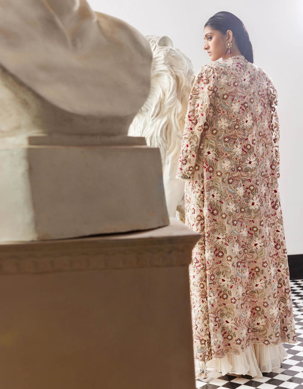 Ivory Chiffon Juniper Sharara Set