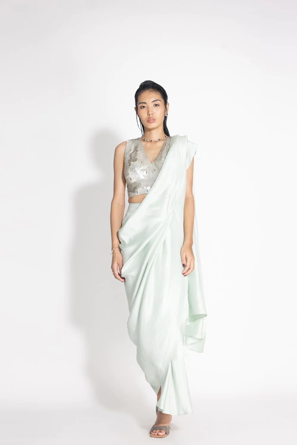 Masai Godet Sari with APS Blouse