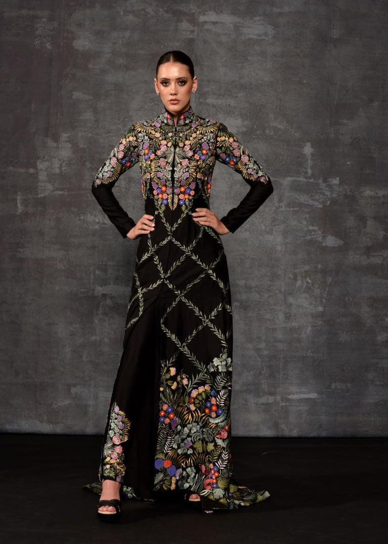 The multicolor Embroidered Jacket set by samantchauhan – Deval The ...