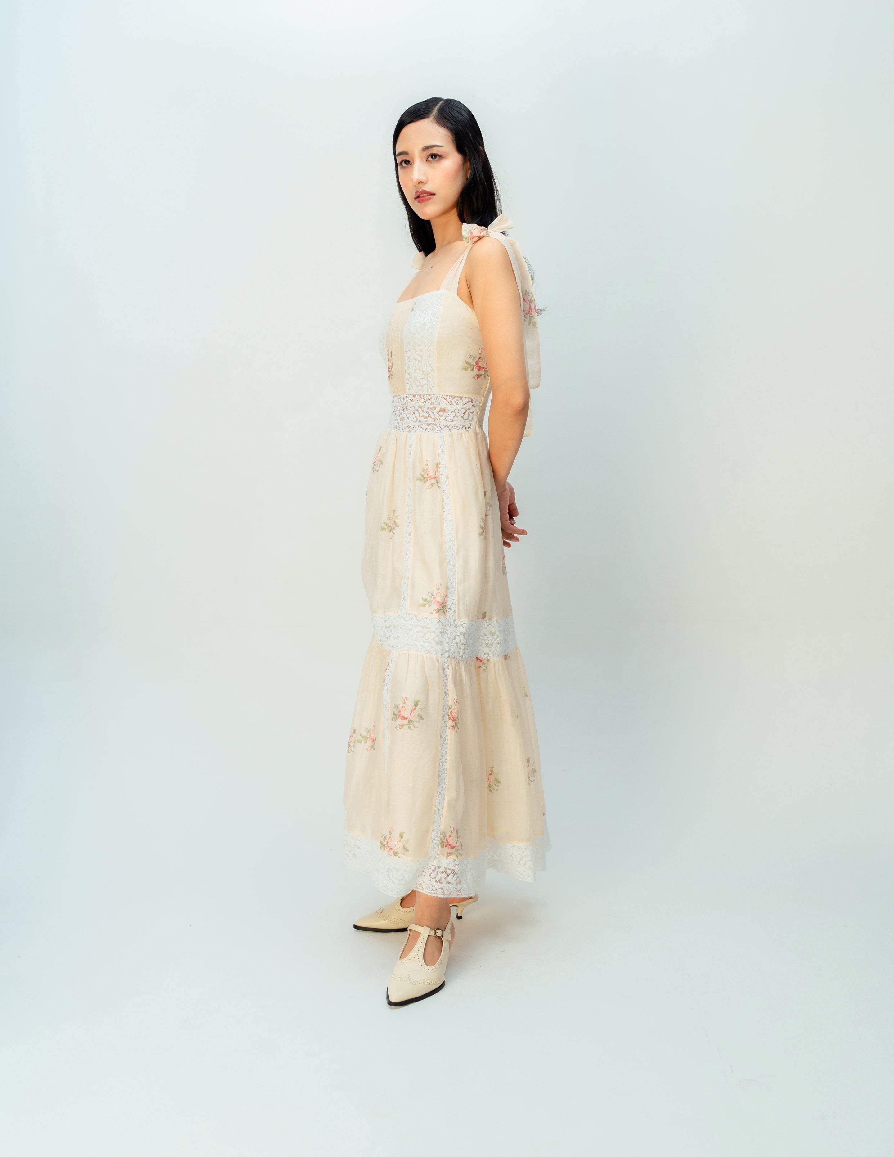 CREAME SUNSET DRESS