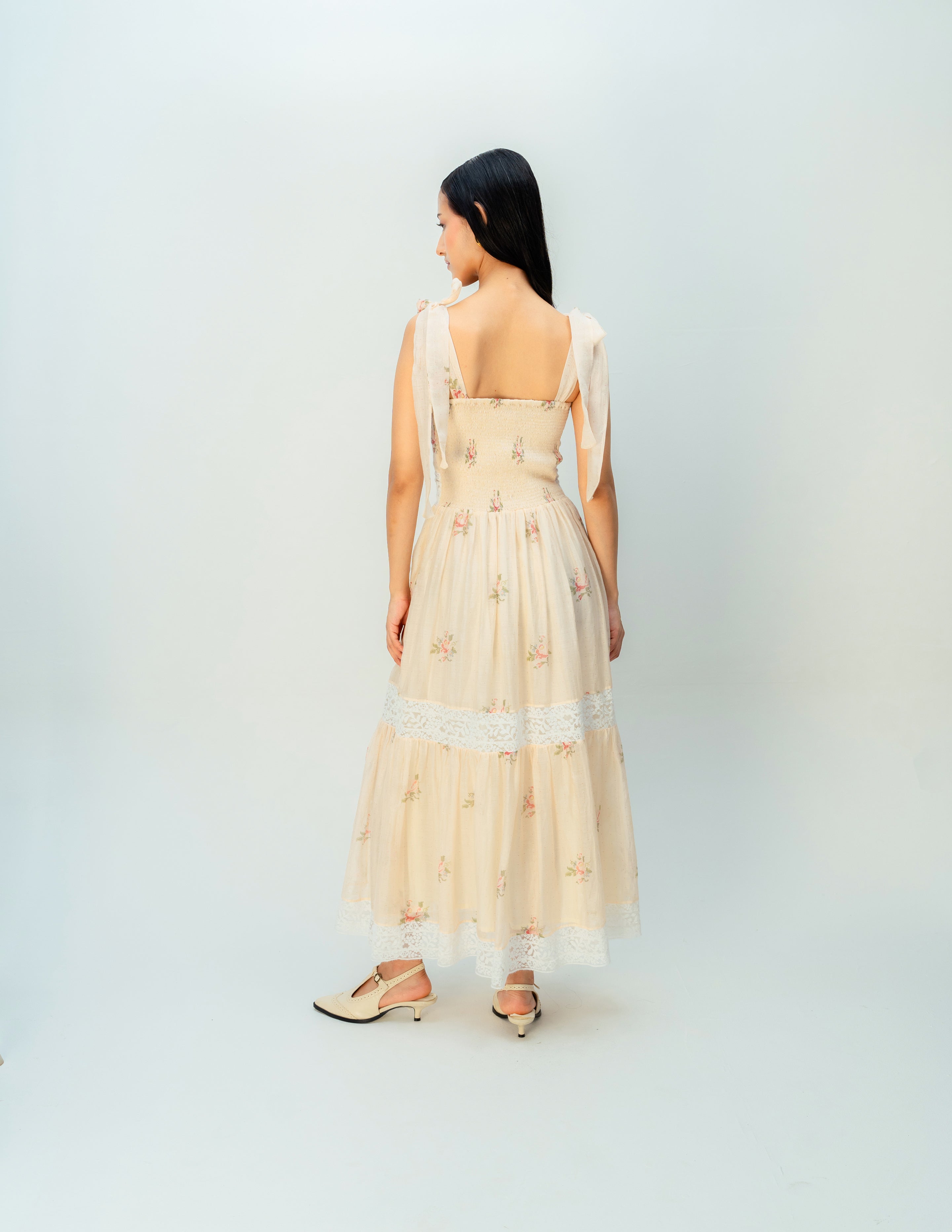CREAME SUNSET DRESS