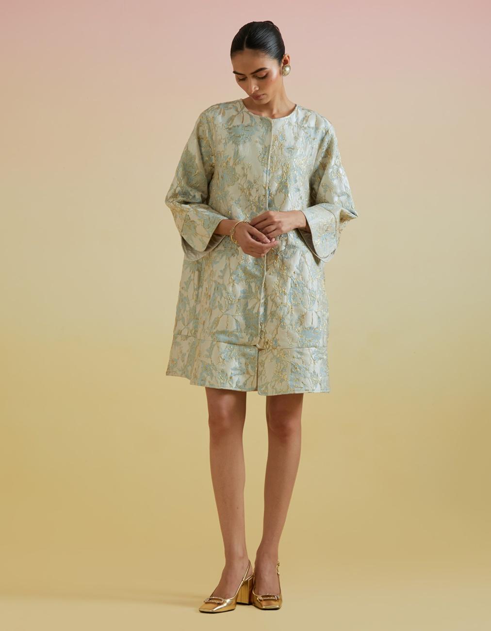 Ziva Brocade Jacket in Ivory