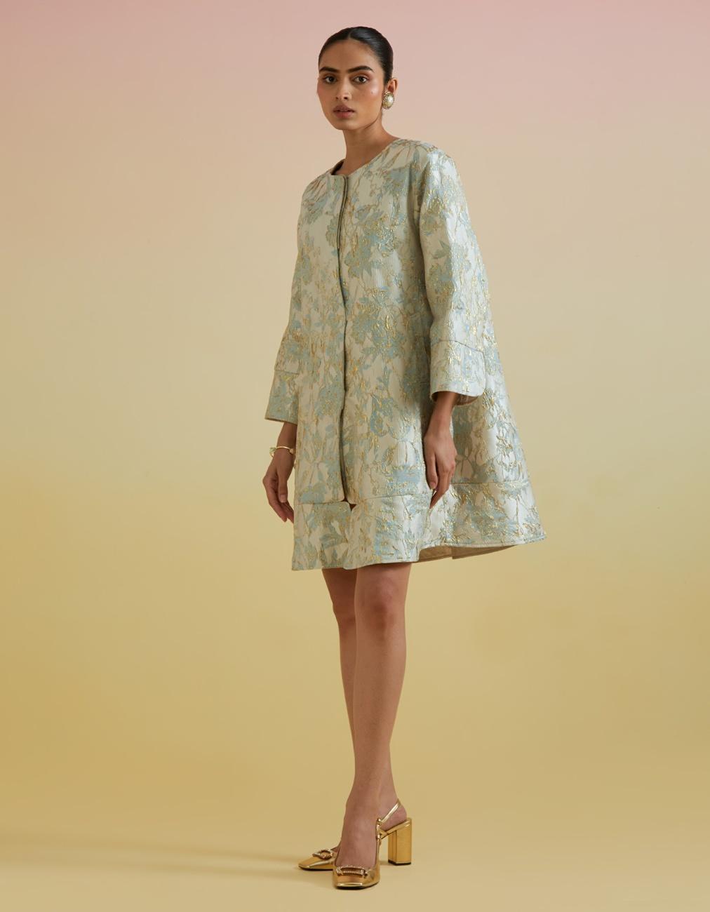 Ziva Brocade Jacket in Ivory