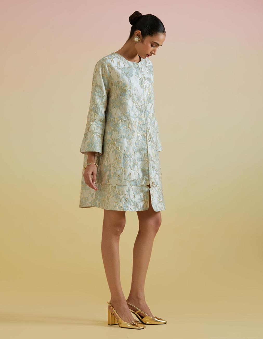 Ziva Brocade Jacket in Ivory