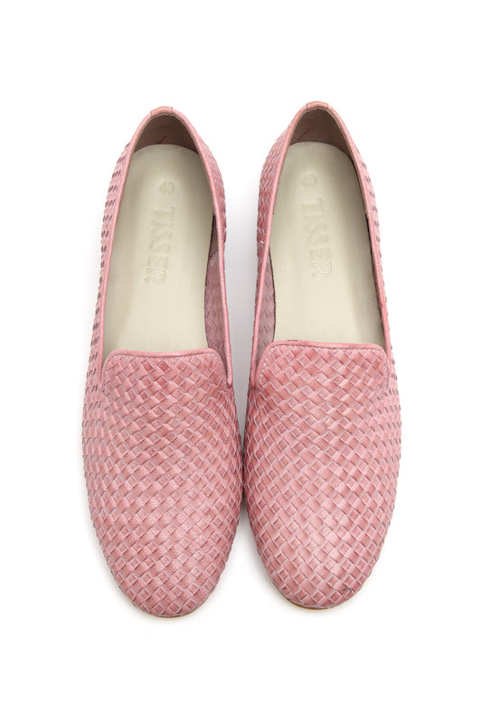 Rose Leather Confetti Loafers