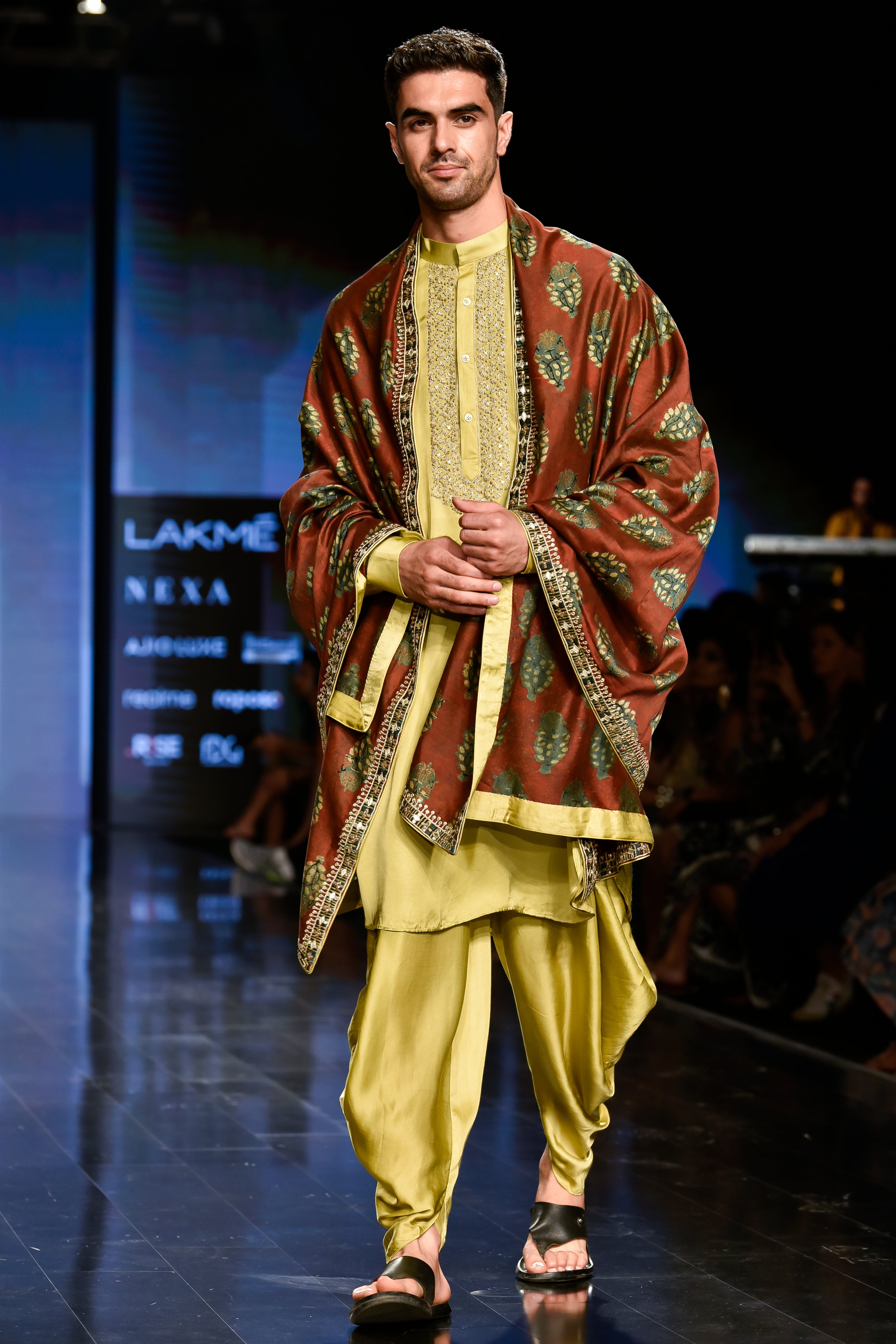 Green Satin Silk Marodi Work Kurta Set