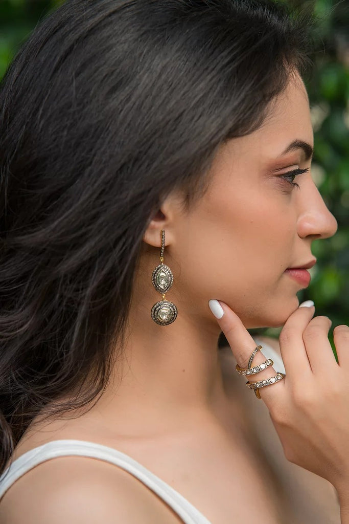 Jolie Marquise Uncut Diamond Earrings