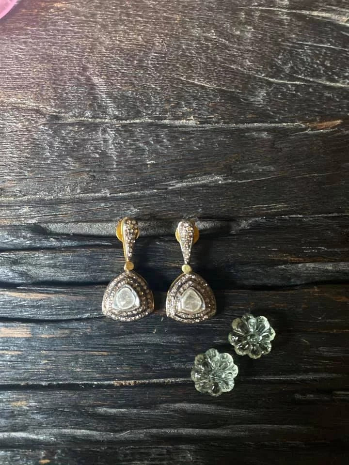 OdetteTrillion Dangling Uncut Diamond Earrings