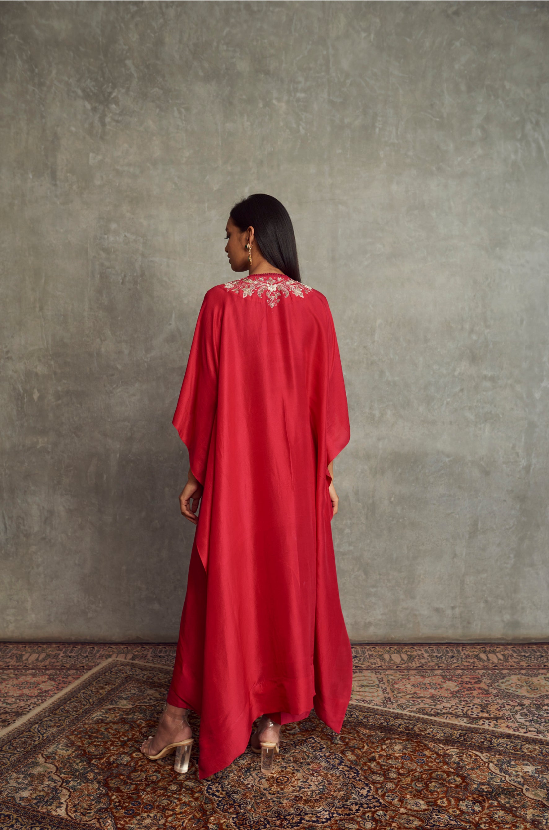 Red Kaftan Set