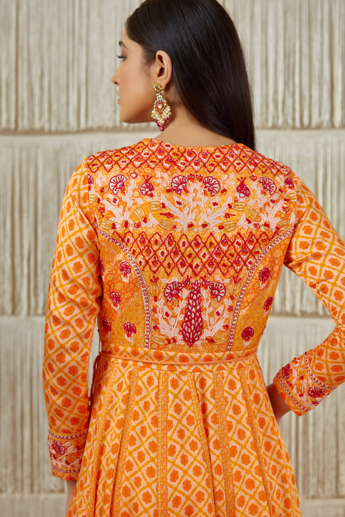 Applique Embroidered Anarkali Set
