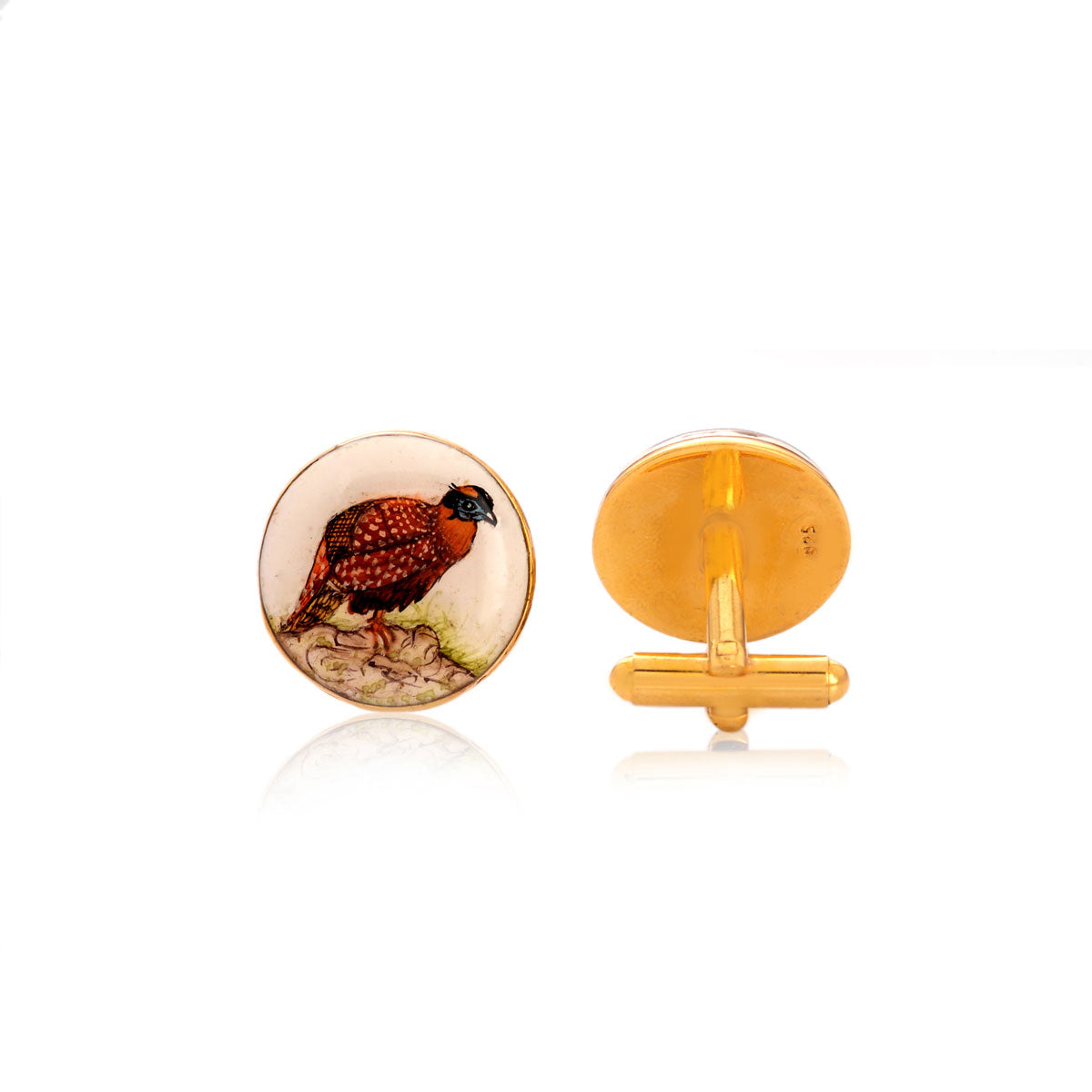 Tragopan Silver Cufflinks - Deval The Multi Designer Store