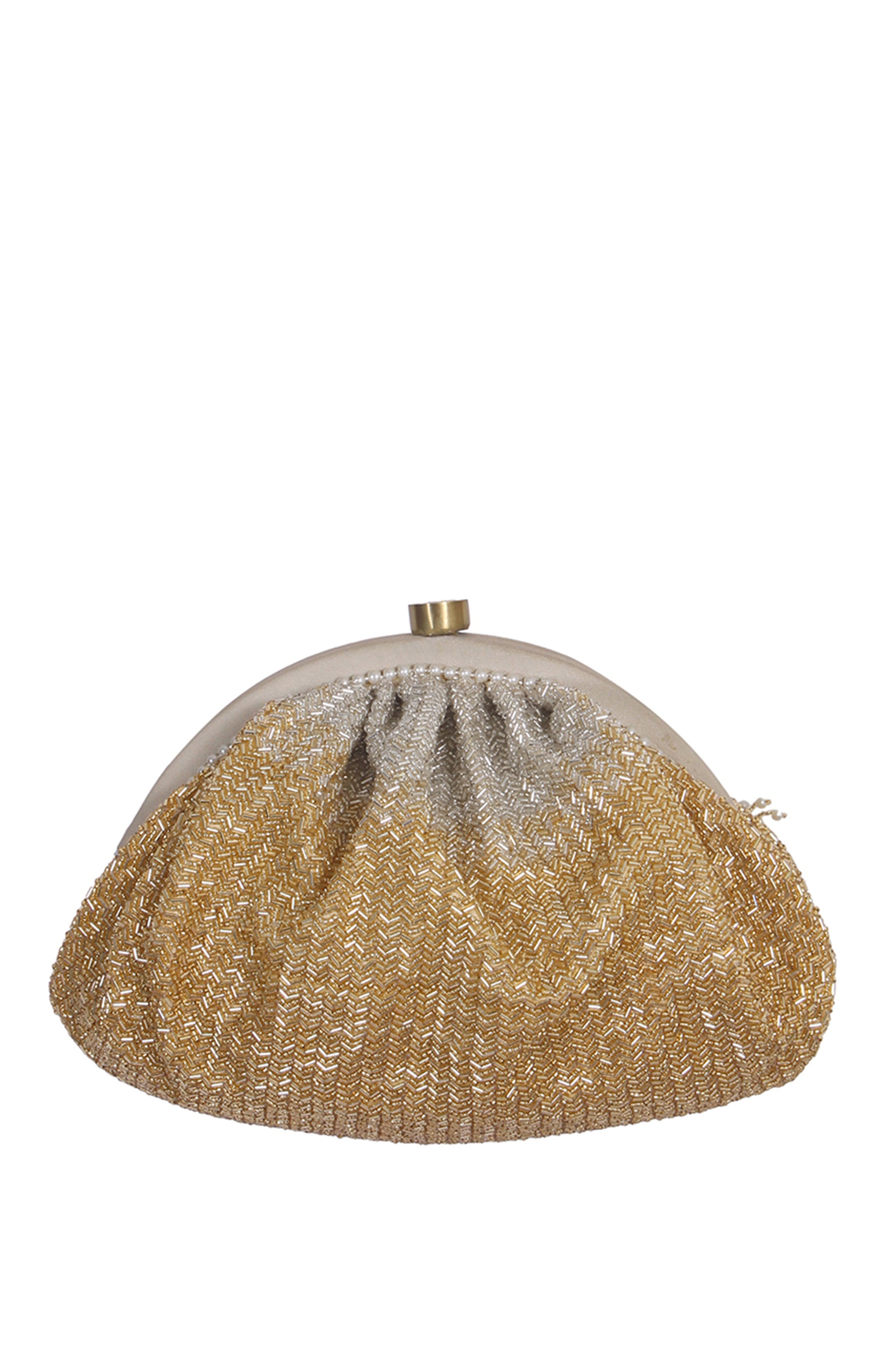 Esme Soft Pouch Peerless Gold Lustrous Silver