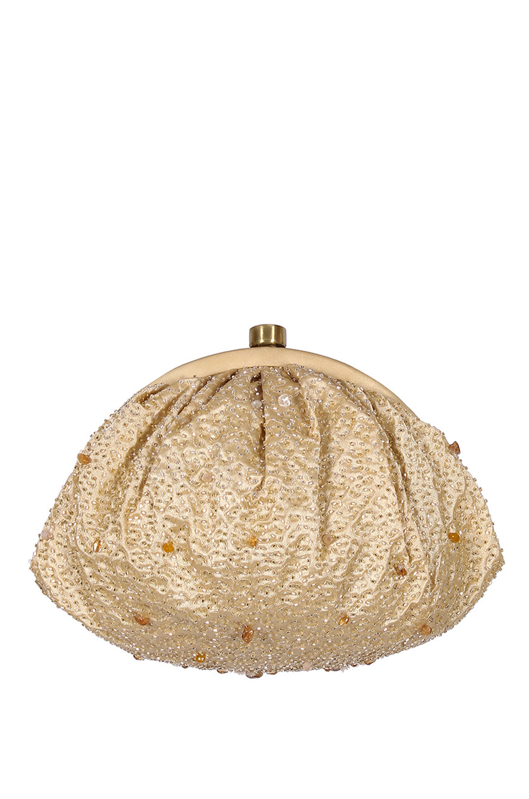 Zena Soft Pouch  Peerless Gold Lustrous Silver