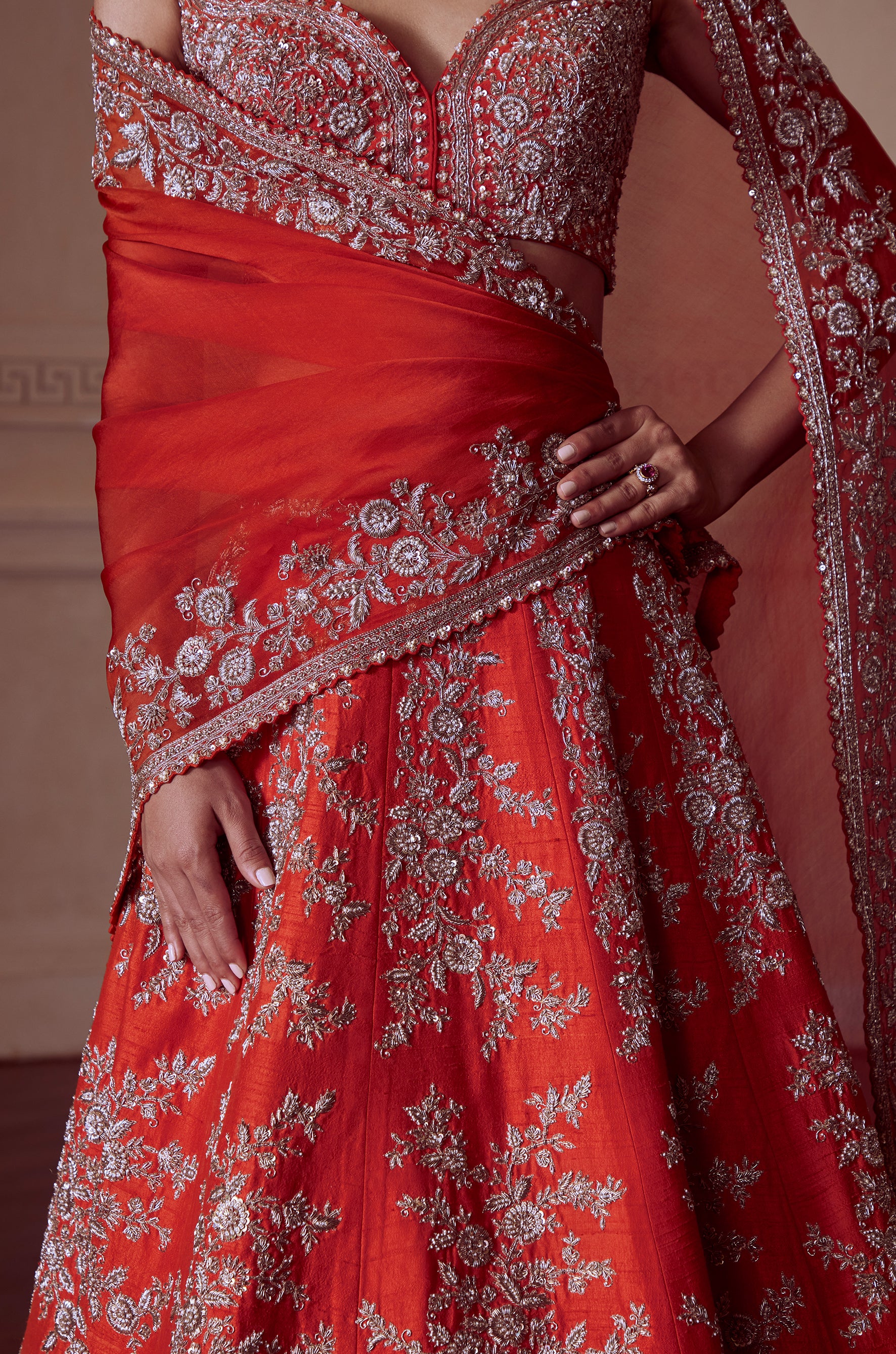 Pearl Flower Bunch Lehenga