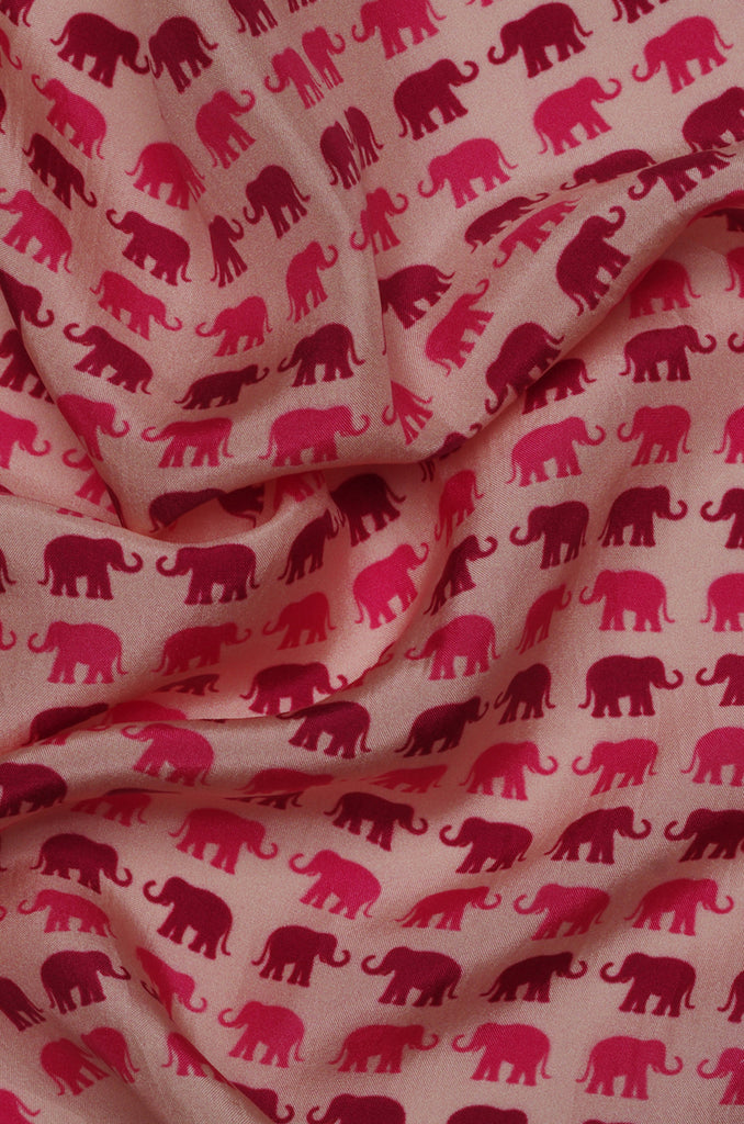 Dual pink elephant pocket square