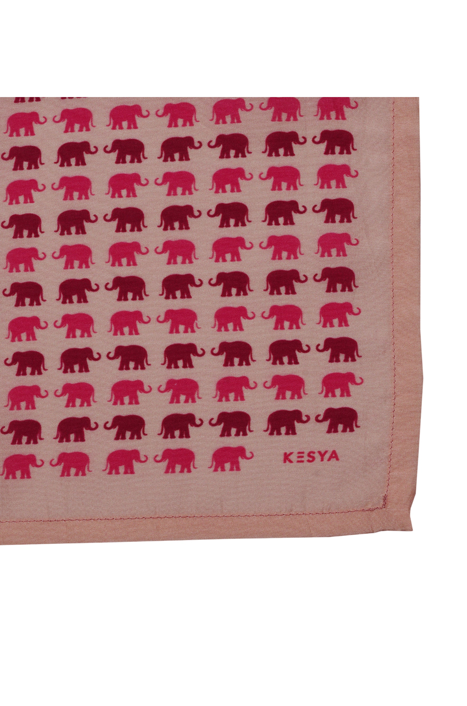 Dual pink elephant pocket square