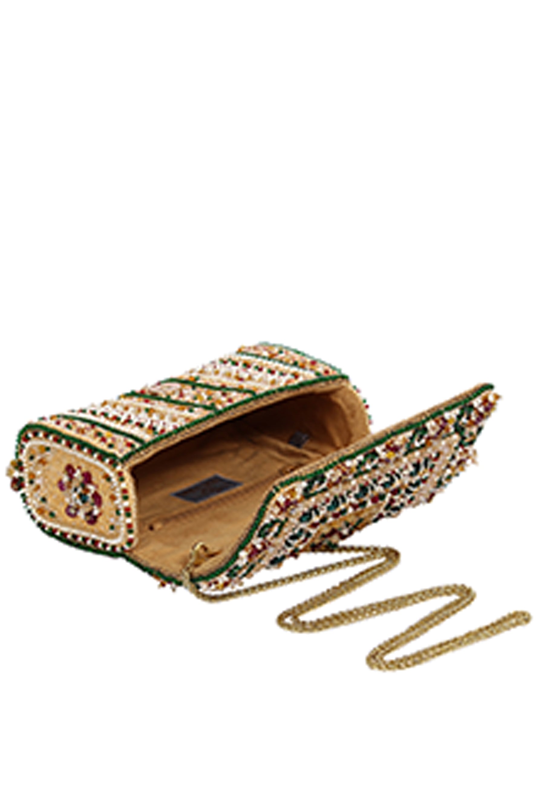 Amara Flapover Clutch Ruby Red Emerald Green Multi