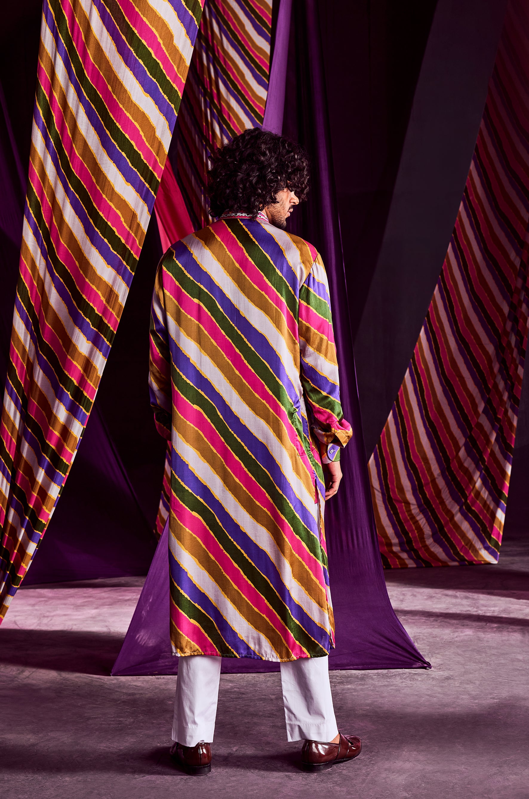 Stripes Printed Kurta With Pants