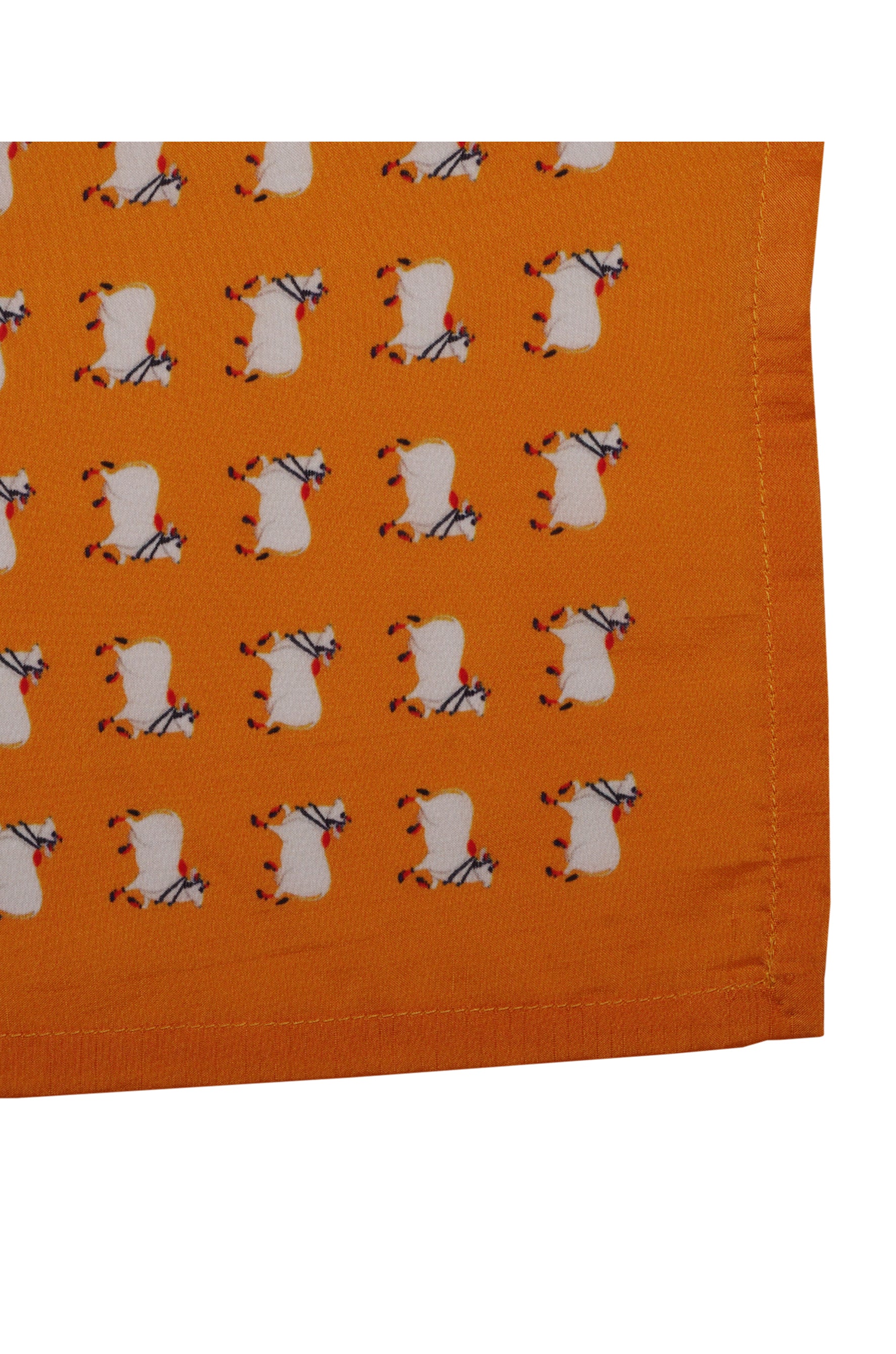 Yellow pichwai pocket square